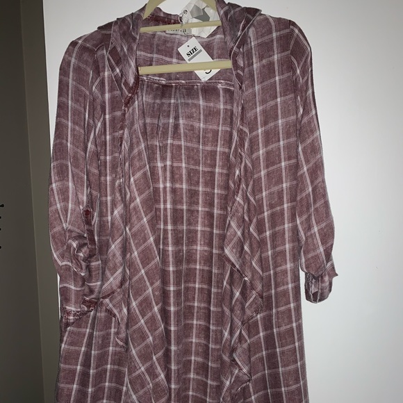 Open Cardigan with Hood - Picture 1 of 4